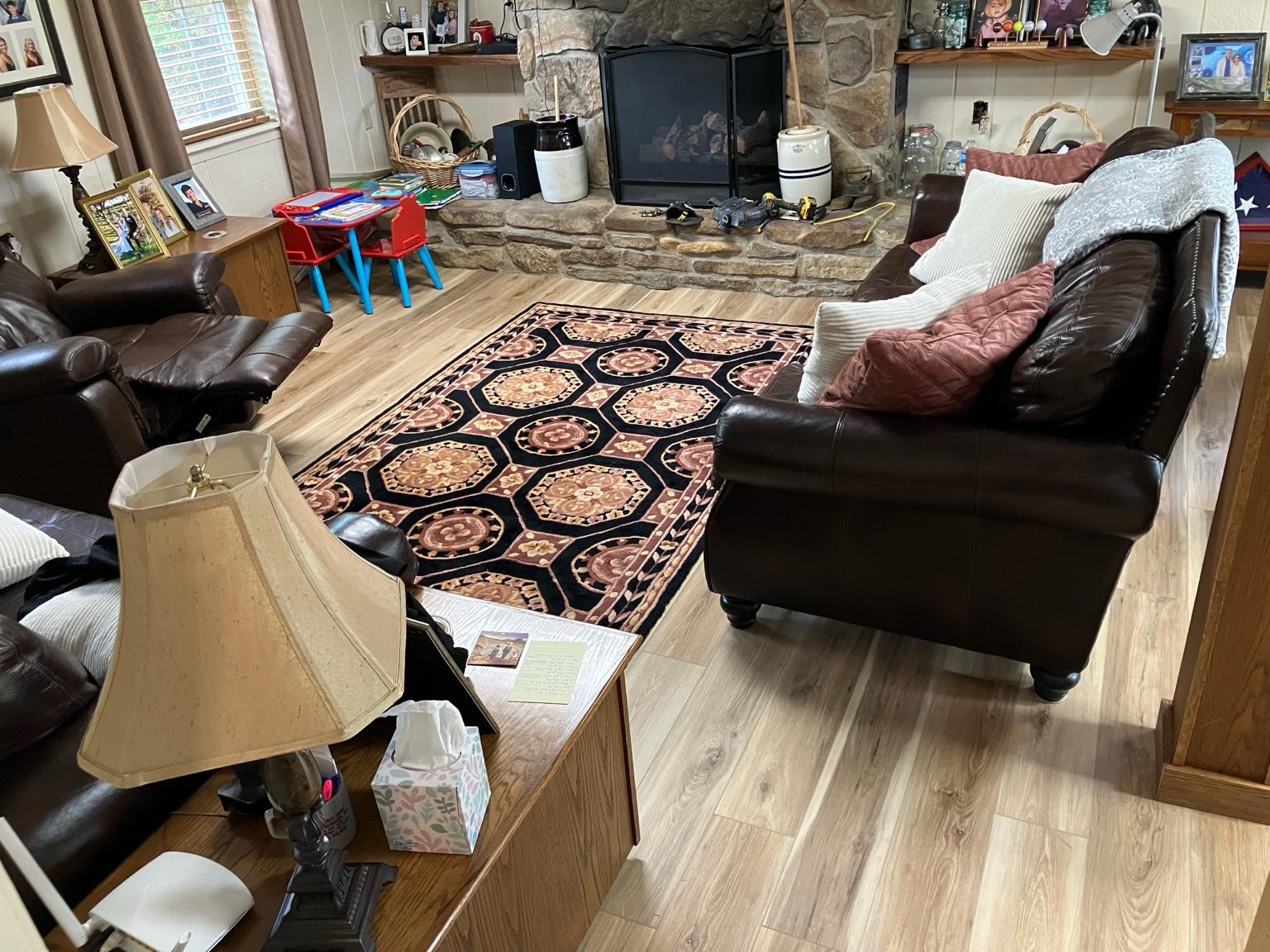 Kitchen and living area before